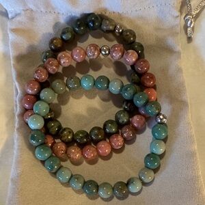 Elegant Beaded Bracelet Set - Multicolor